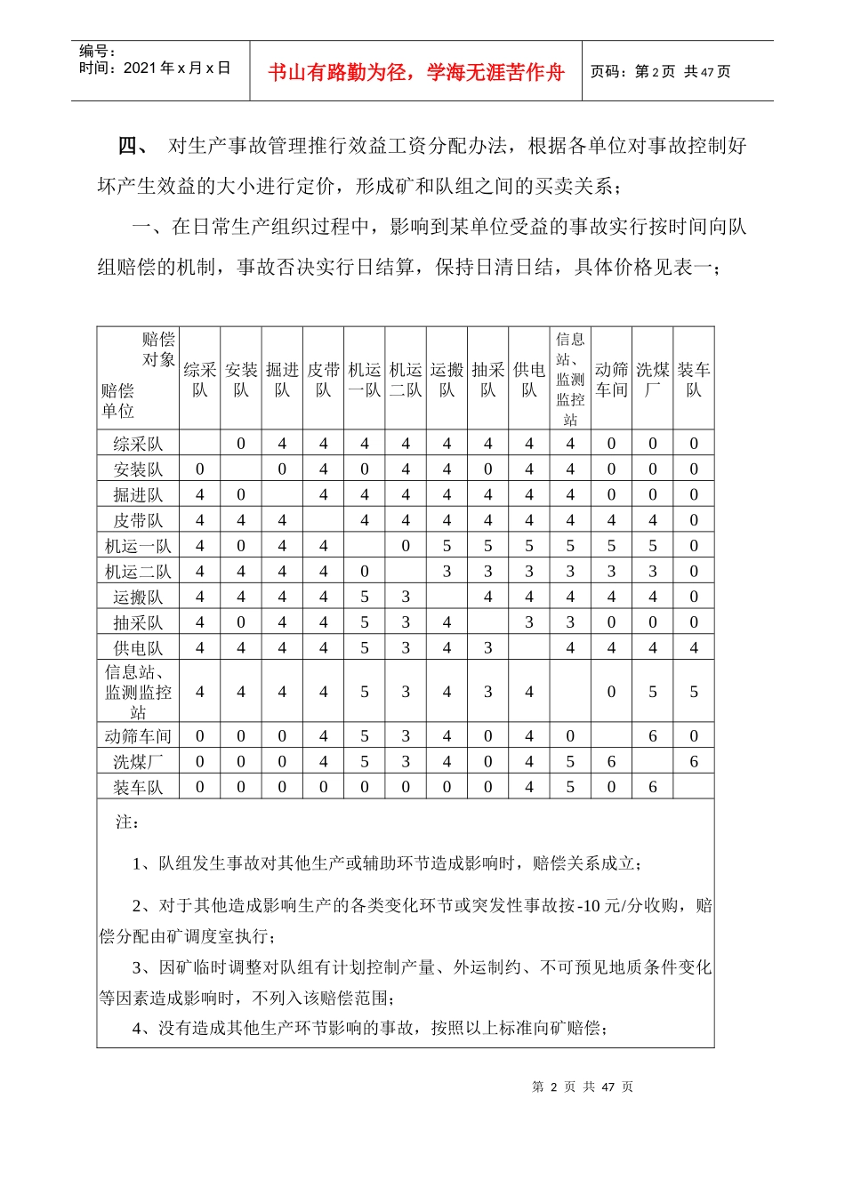 生产调度事故影响市场主体间相互赔偿管理办法_第2页