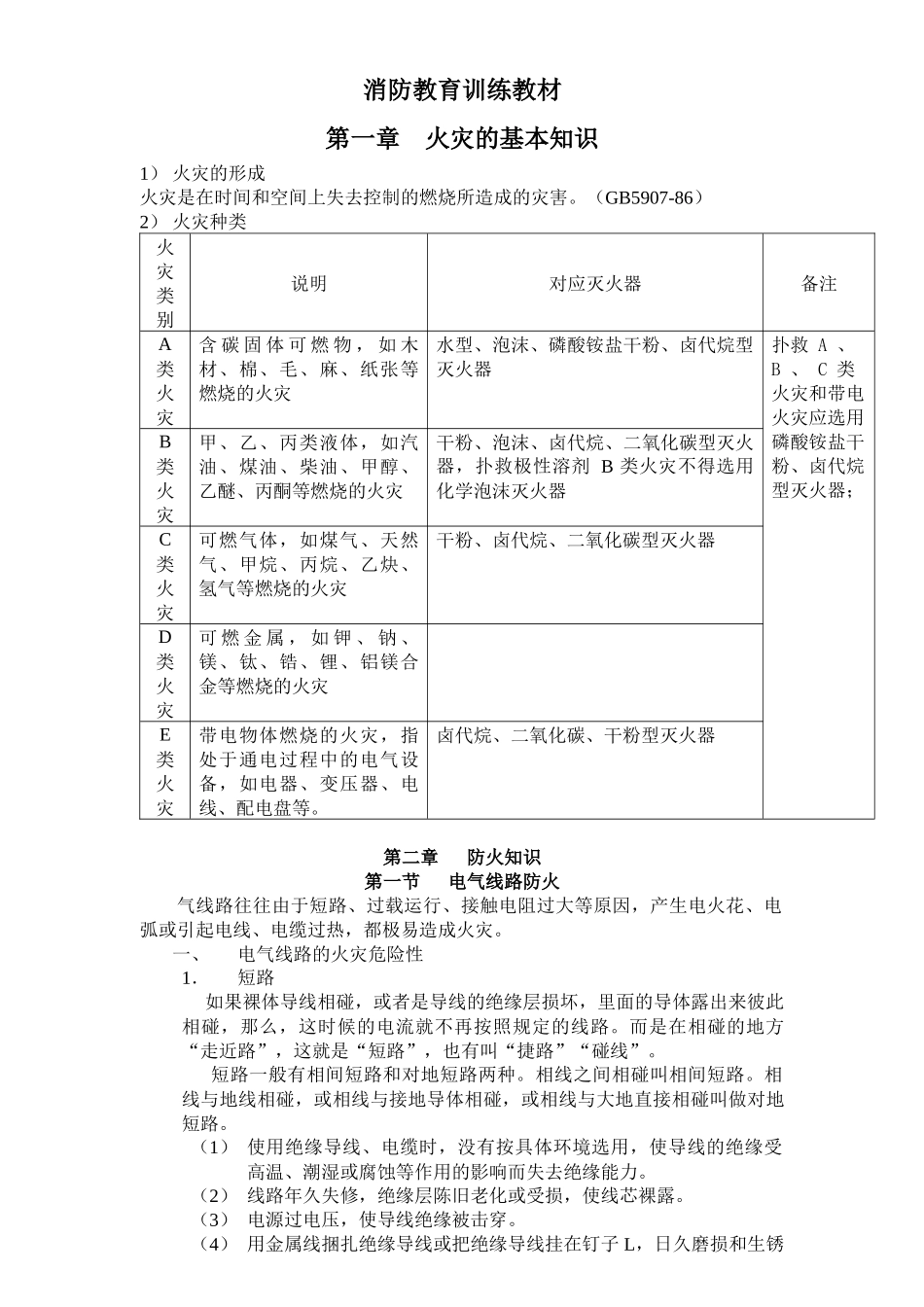 消防基础知识培训教材40_第1页