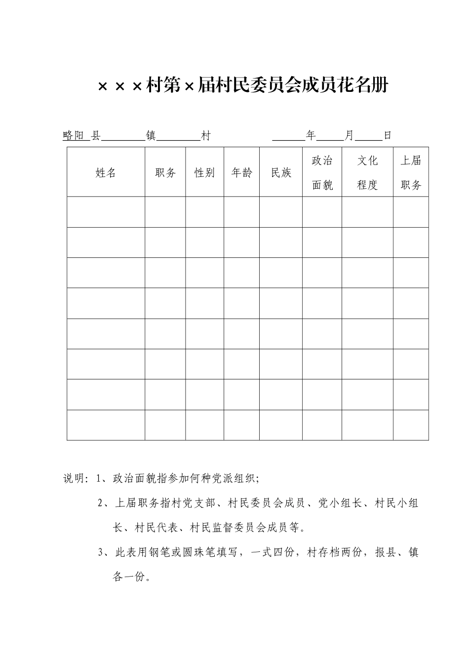 选举档案中涉及表册_第2页