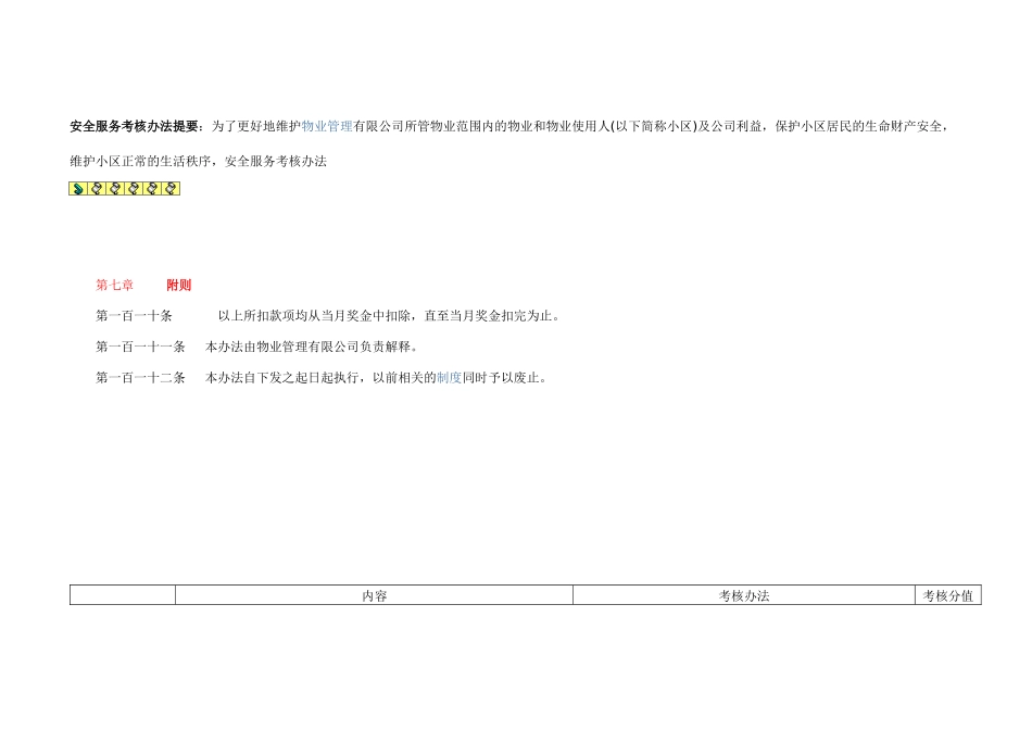 秩序维护部考核办法_第1页