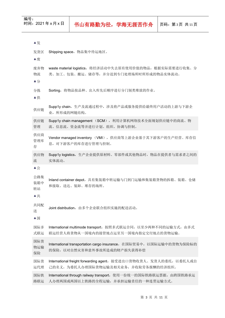 物流英语144个词汇_第3页