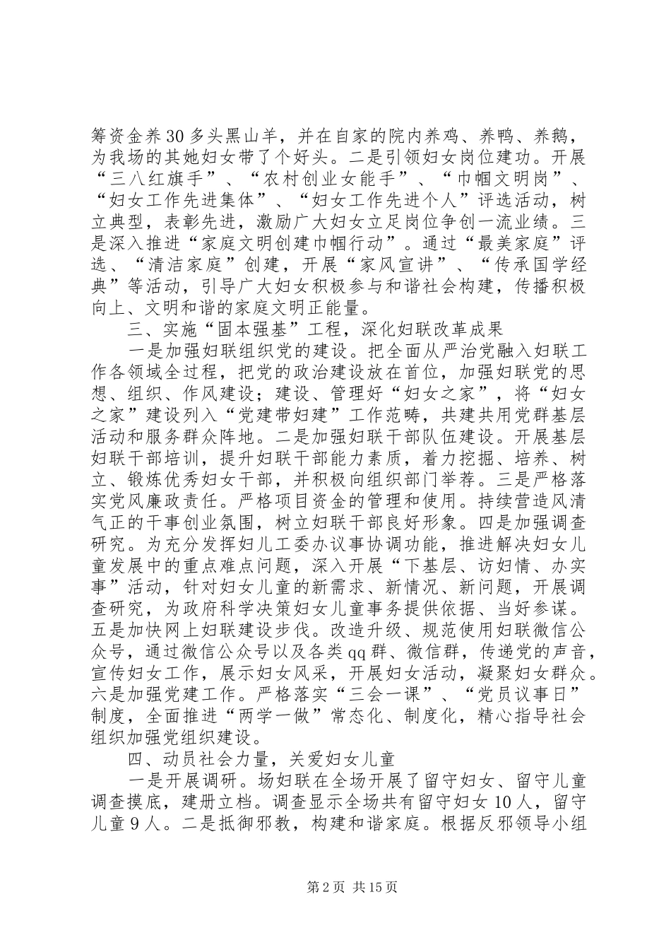 妇联工作总结及工作计划（六篇）_第2页
