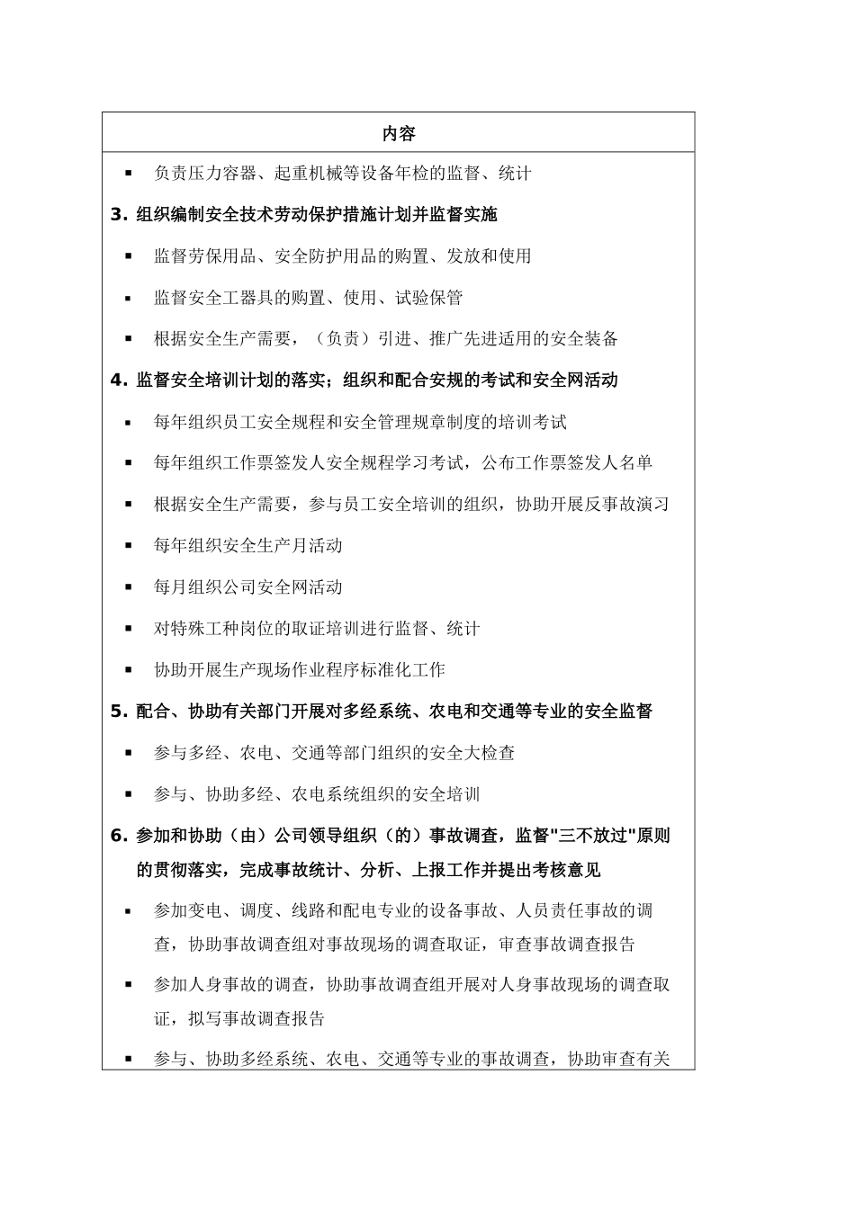 职位说明书-某供电公司安全监察部部门_第2页