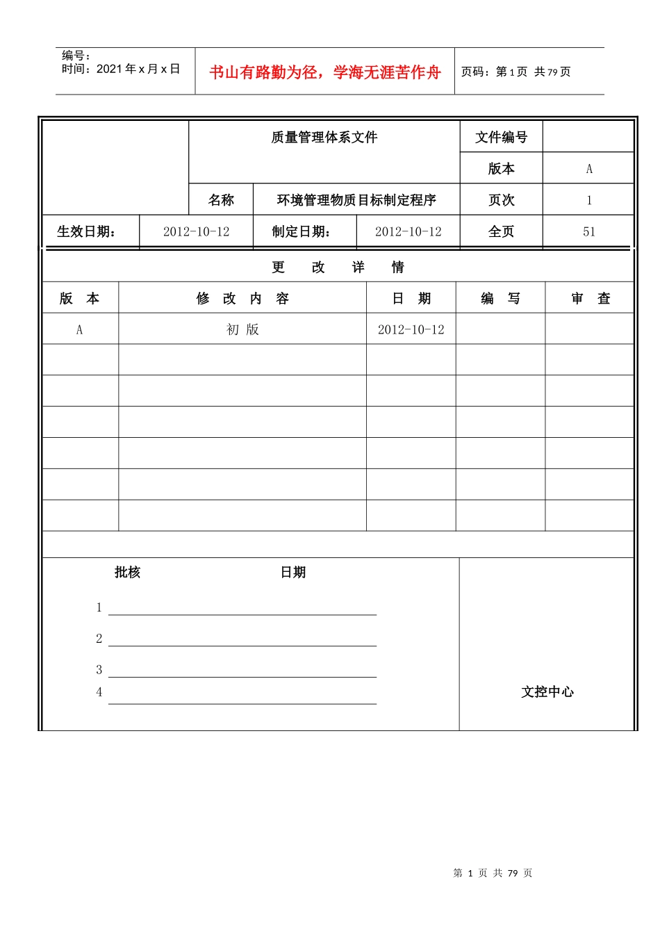 环境管理物质目标制定程序_第1页