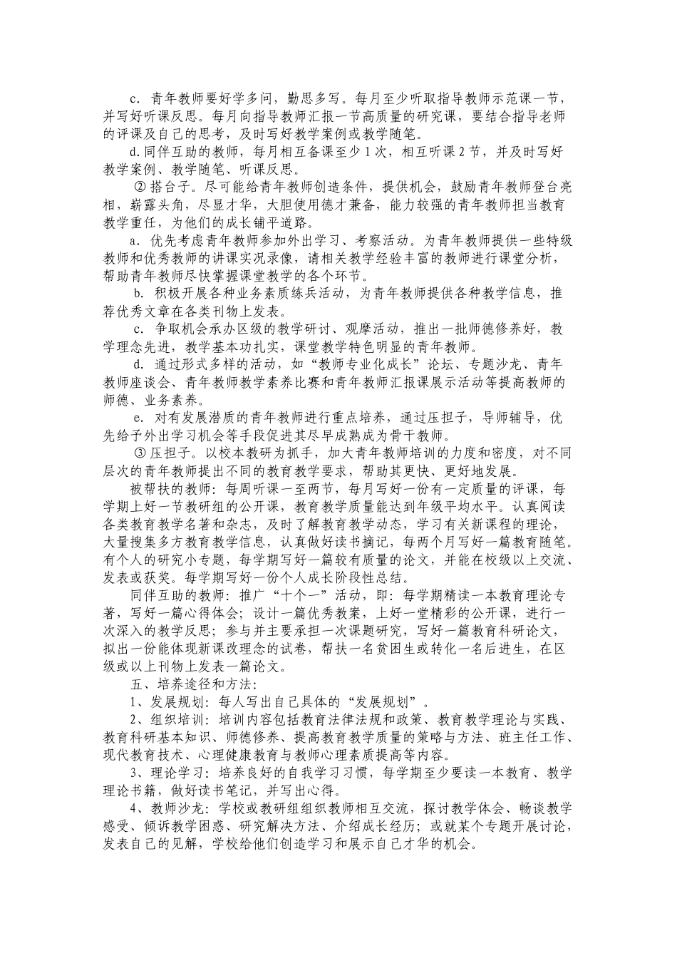 试谈青年教师培养工作计划_第3页
