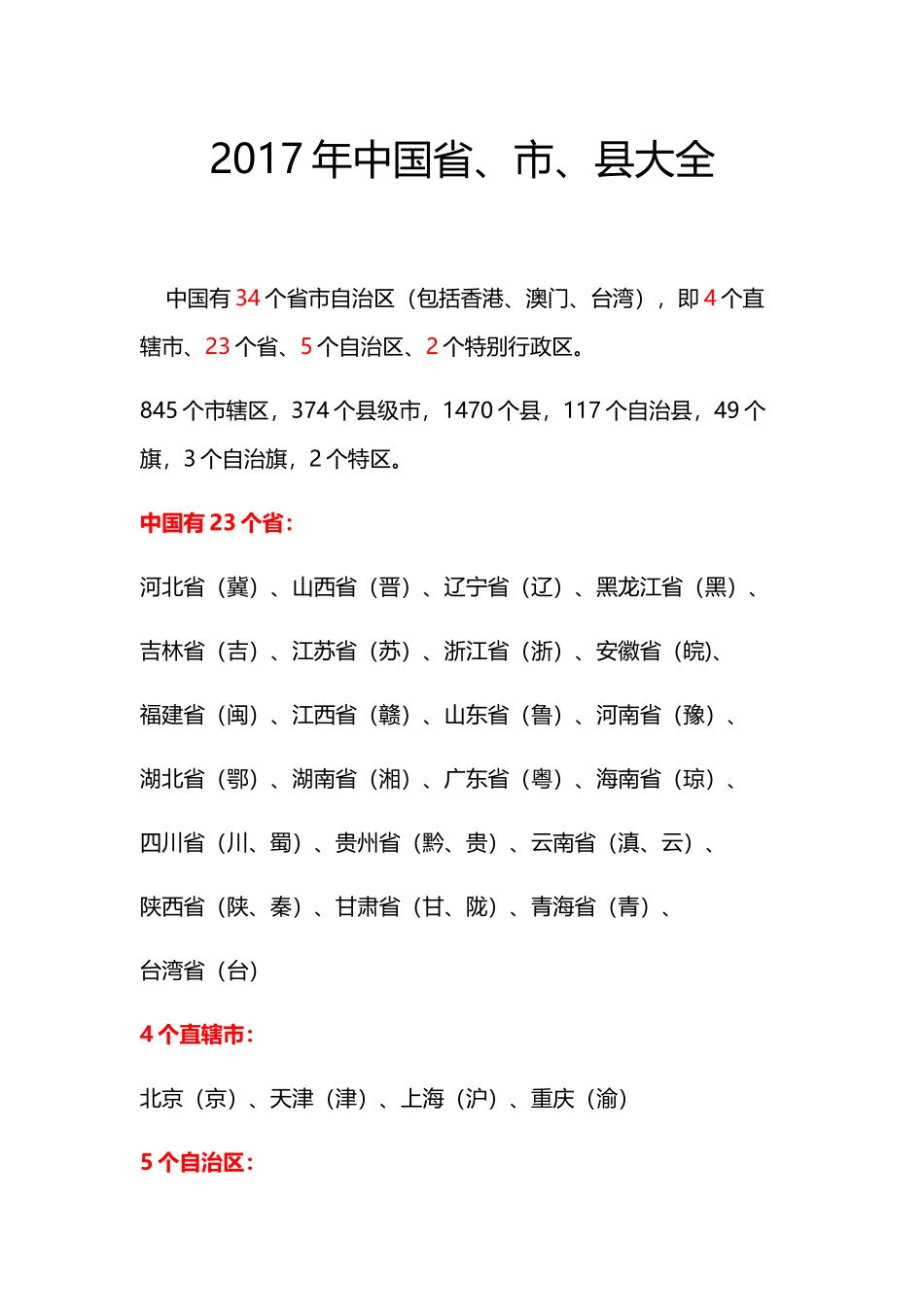 最新行政省市划分汇总_第1页