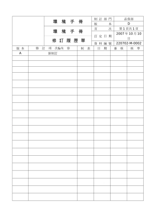 环境管理手册