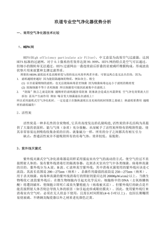 玖道专业空气净化器产品优势分析