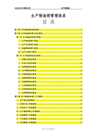 生产部管理岗位职责、部门管理制度XXXX年(最新、最全)