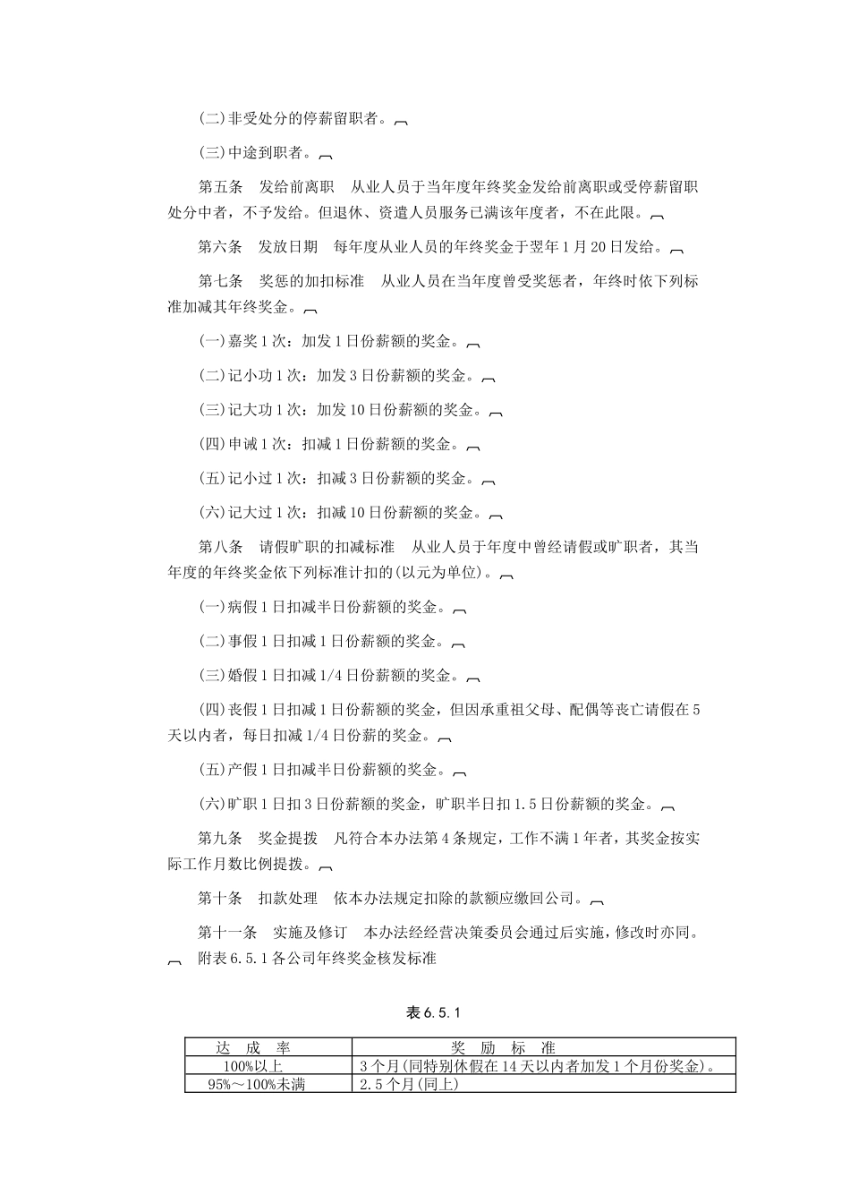 现代企业奖金管理办法_第3页