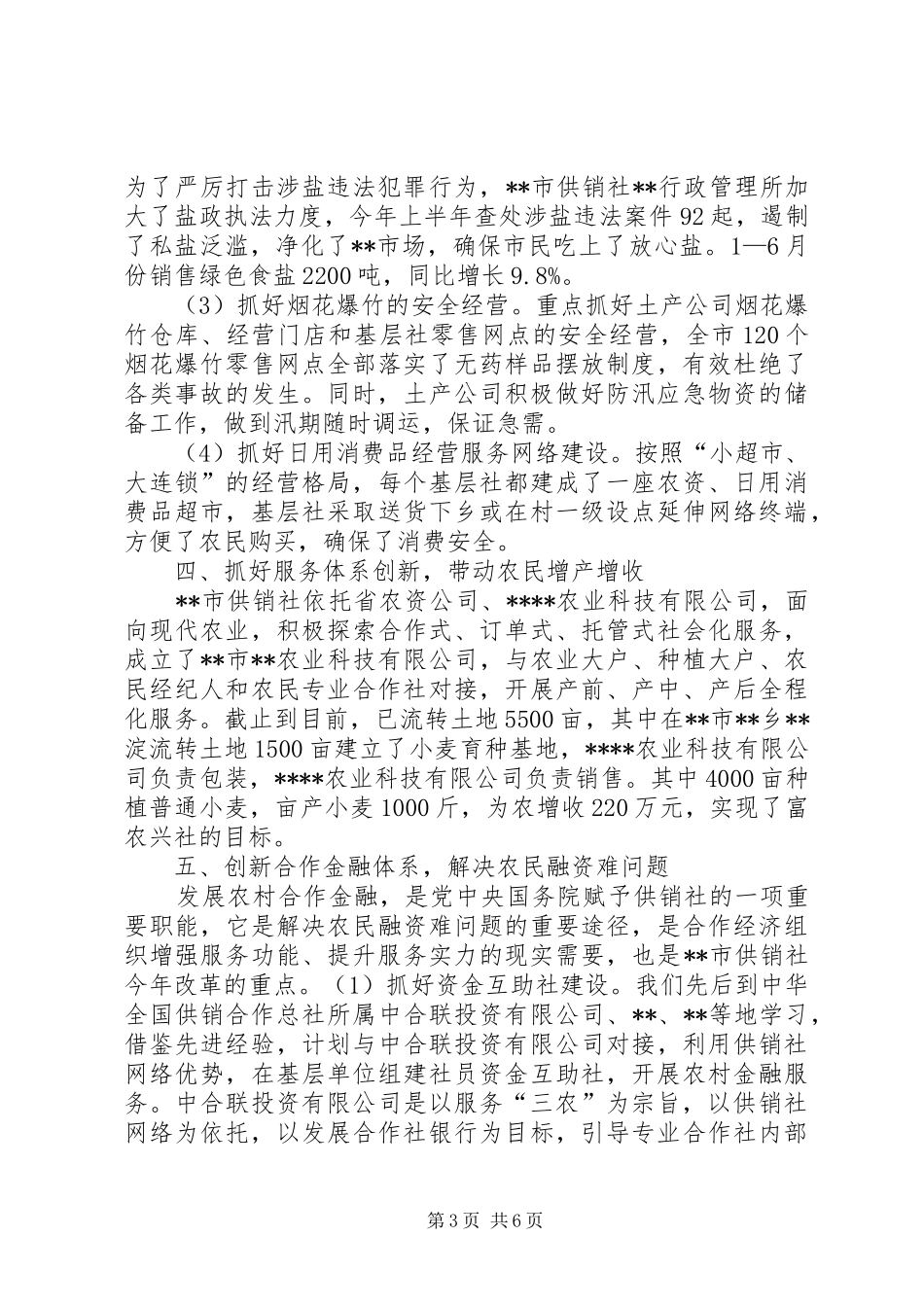 供销社上半年工作总结和下半年工作安排_第3页