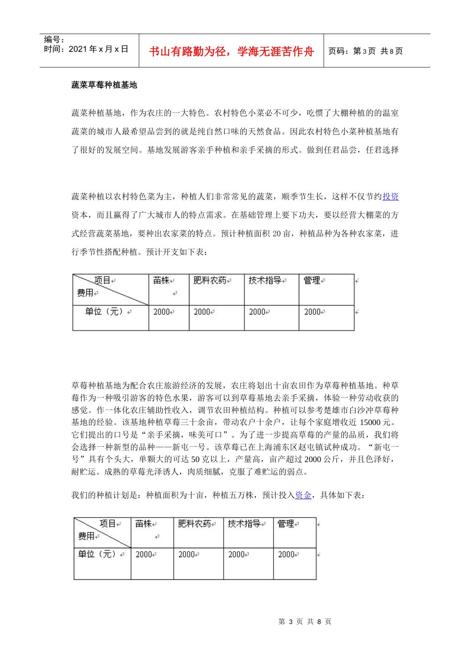 生态农庄创业计划书_第3页