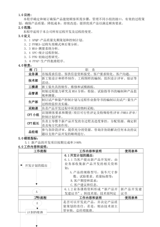 生产管理流程和控制程序管理