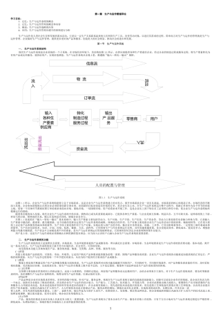 生产与运作管理文字教材一至四章