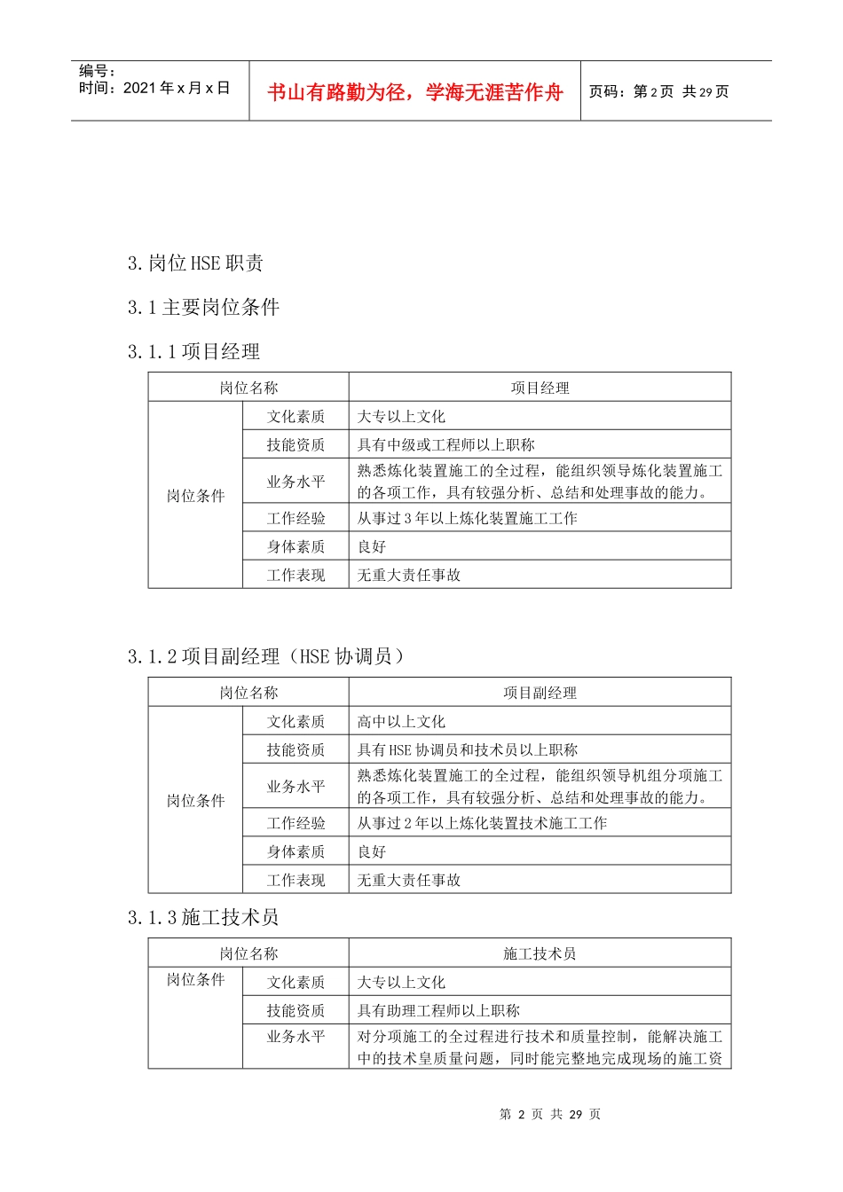班组HSE指标_第2页