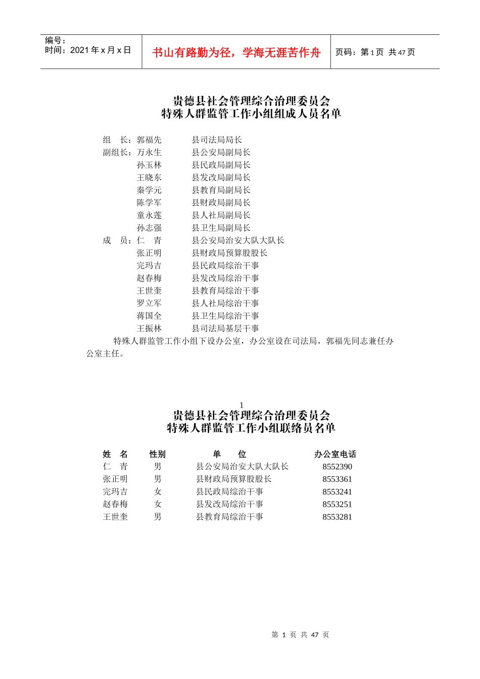 特殊人群管理服务工作手册_第1页