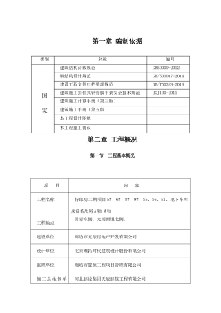 某小区高层脚手架施工方案培训资料