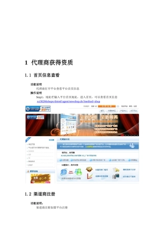 代理商获得资质与报表查询