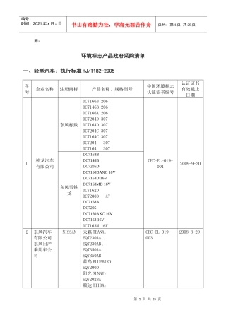 环境标志产品政府采购清单doc-附：