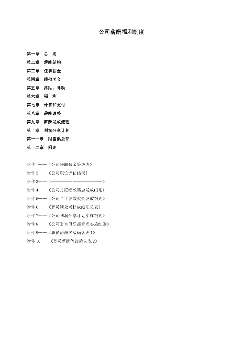 某某公司薪酬福利制度汇编_第1页