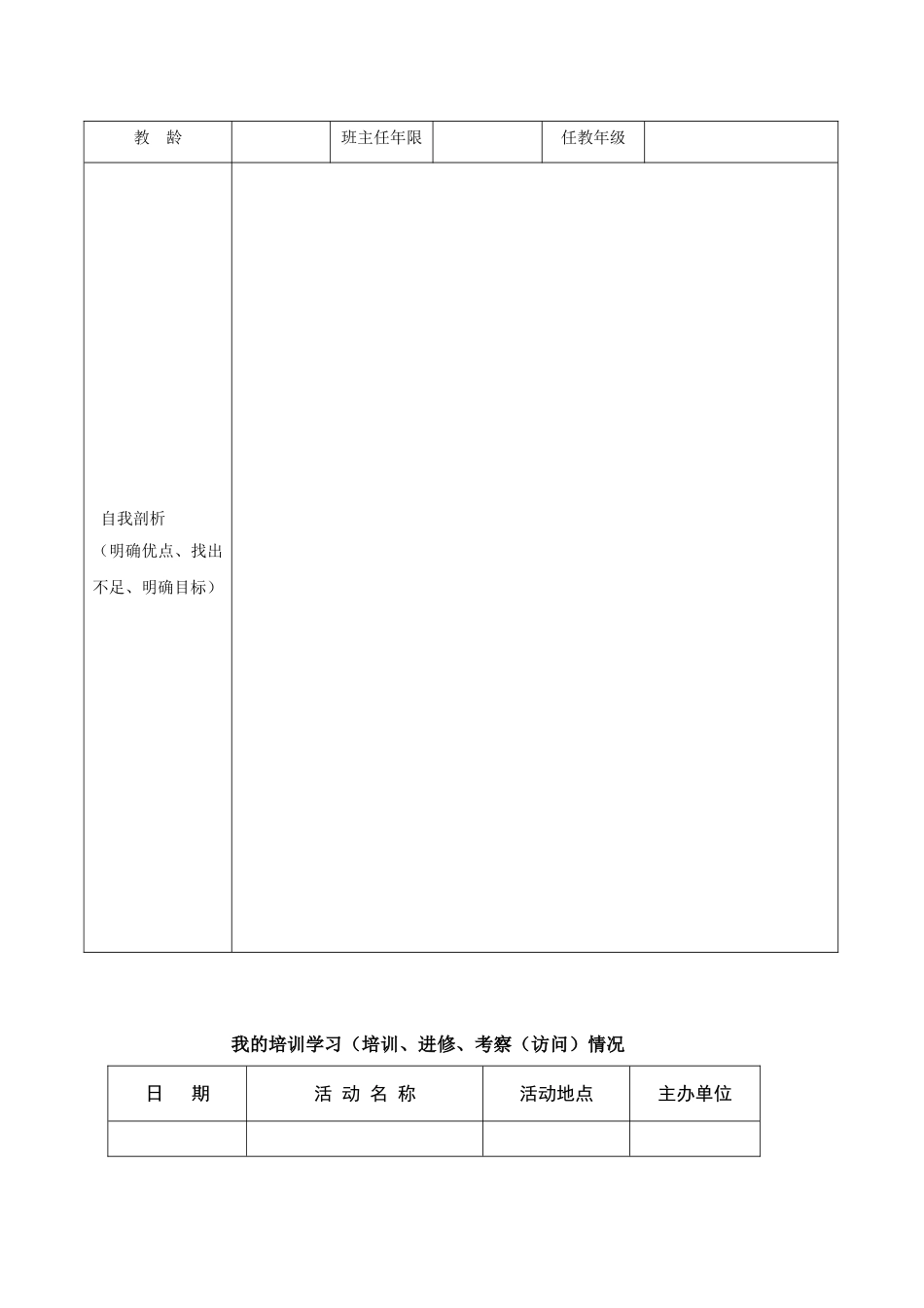 某某小学教师个人成长档案_第3页