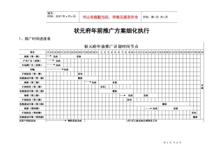 状元府年前推广方案细化执行