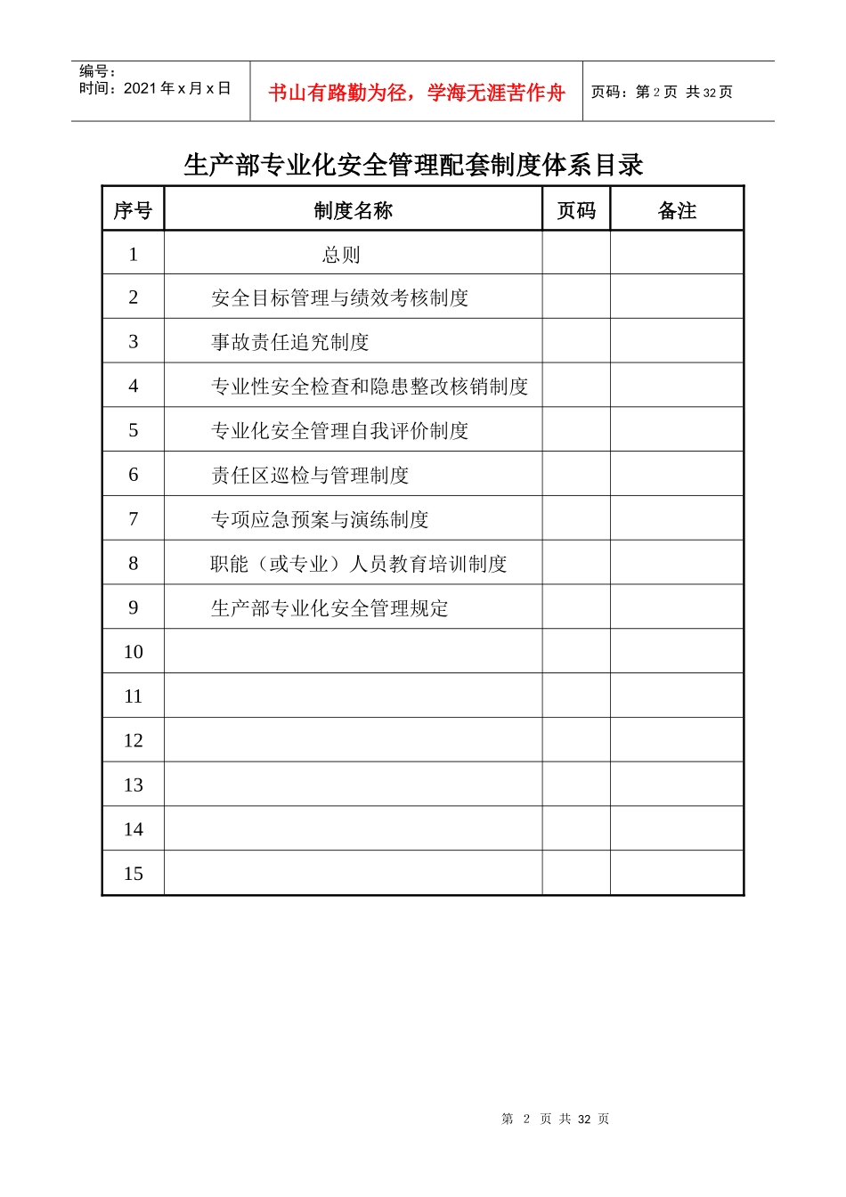 生产部专业化安全管理配套制度体系_第2页