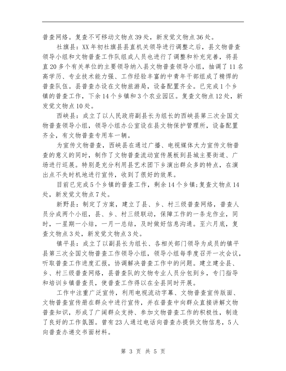 文物普查2024年上半年工作总结_第3页