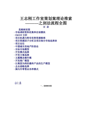 王志刚工作室策划案理论推索讲义