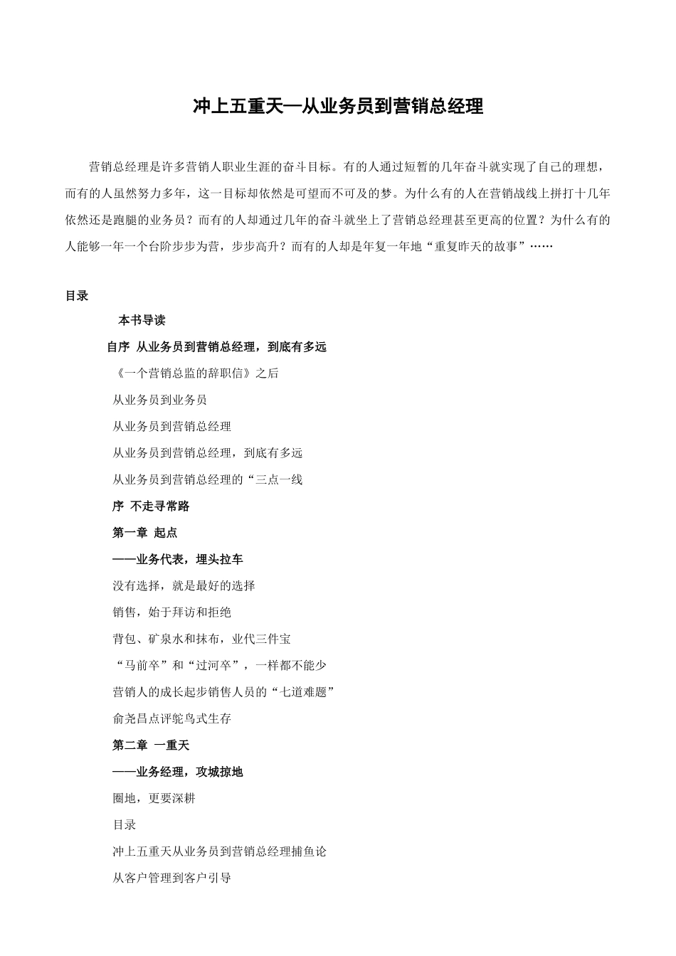 从业务员到营销总经理_第1页