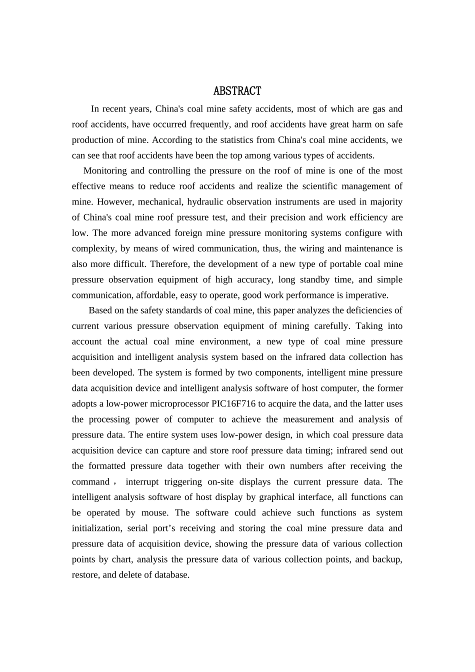 智能型数字压力计的设计与在煤矿下的应用_第3页