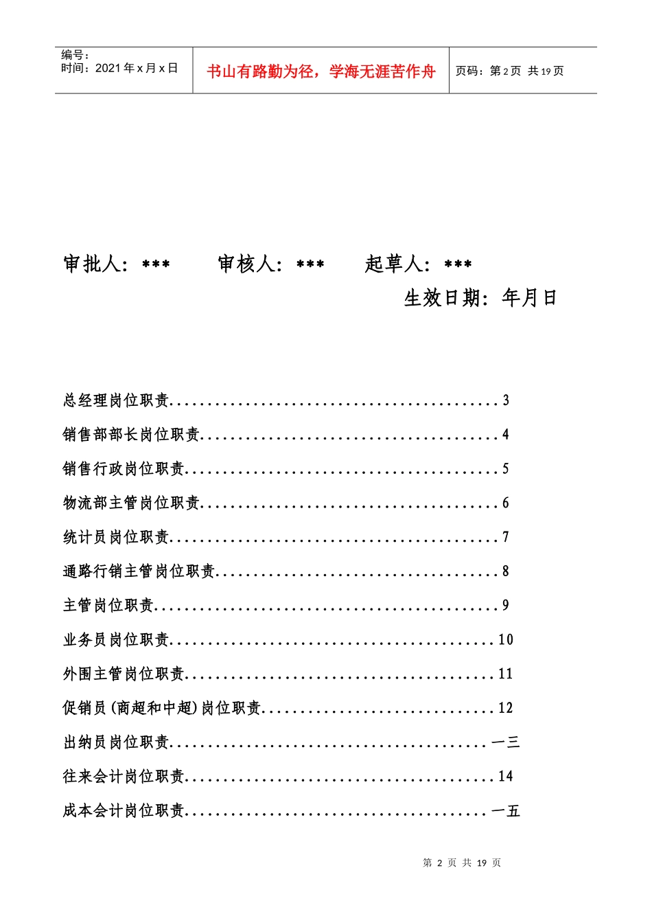 现代企业岗位责任制汇编手册_第2页