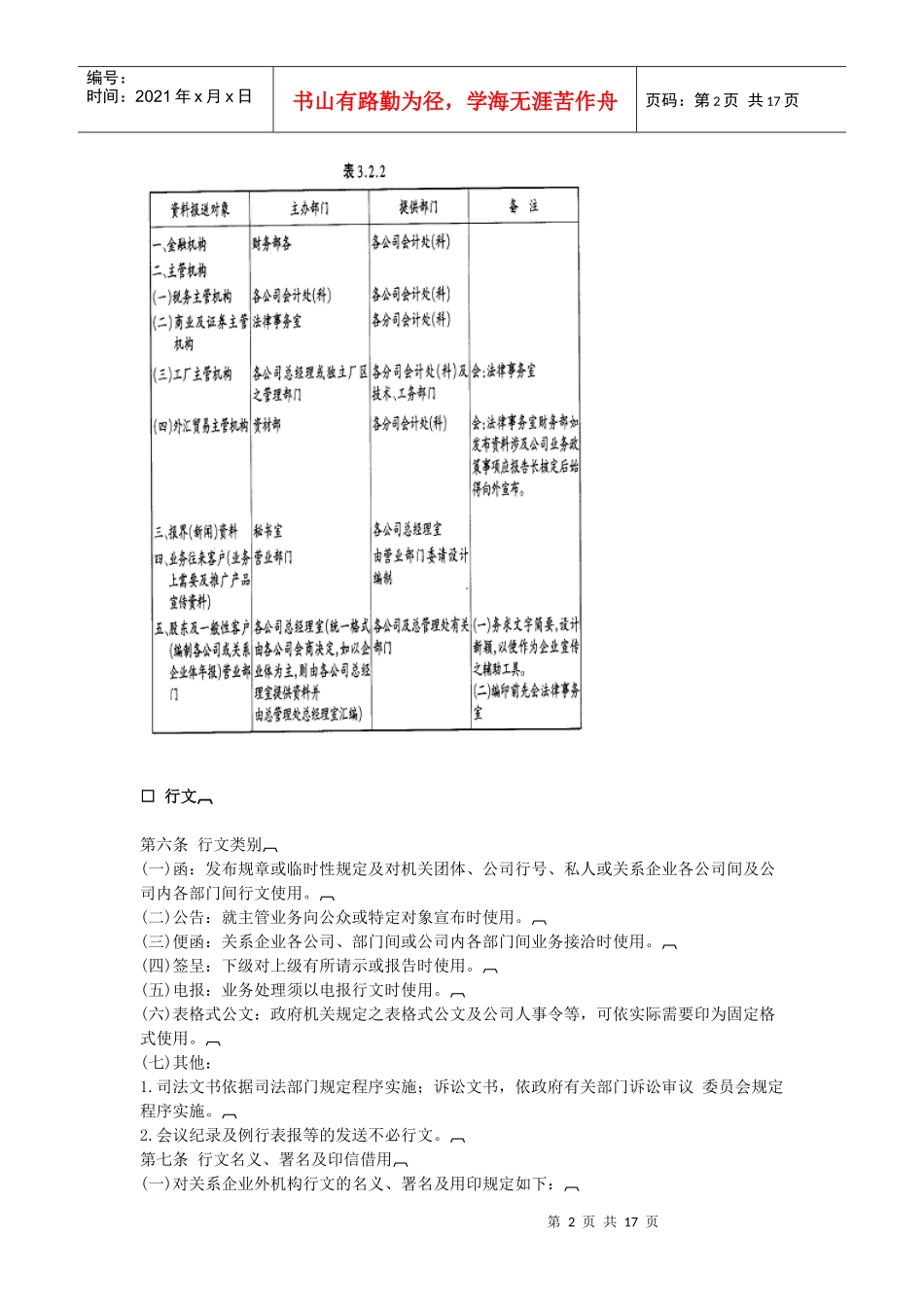 现代企业文书管理条例_第2页