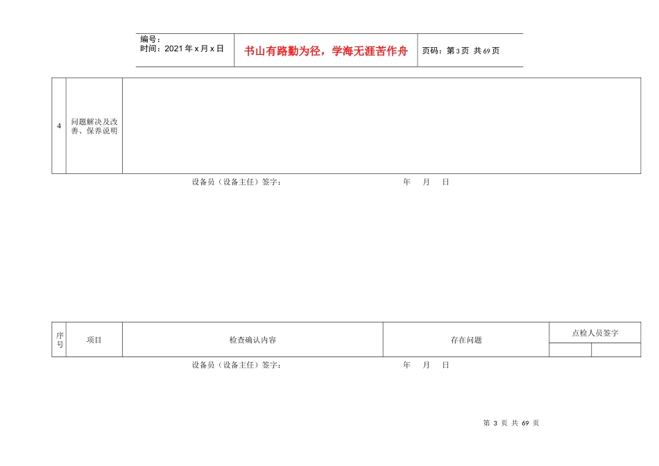 班组日常点检记录本_第3页