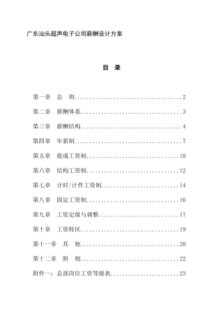 某某公司薪酬体系结构的设计