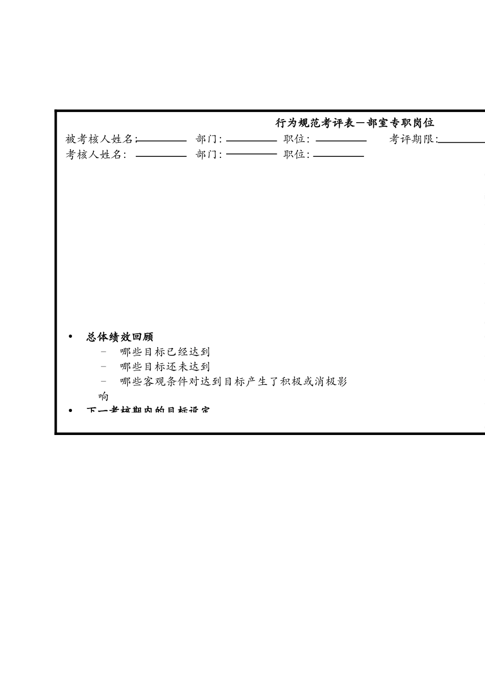 调度室副主任行为规范考评表_第3页