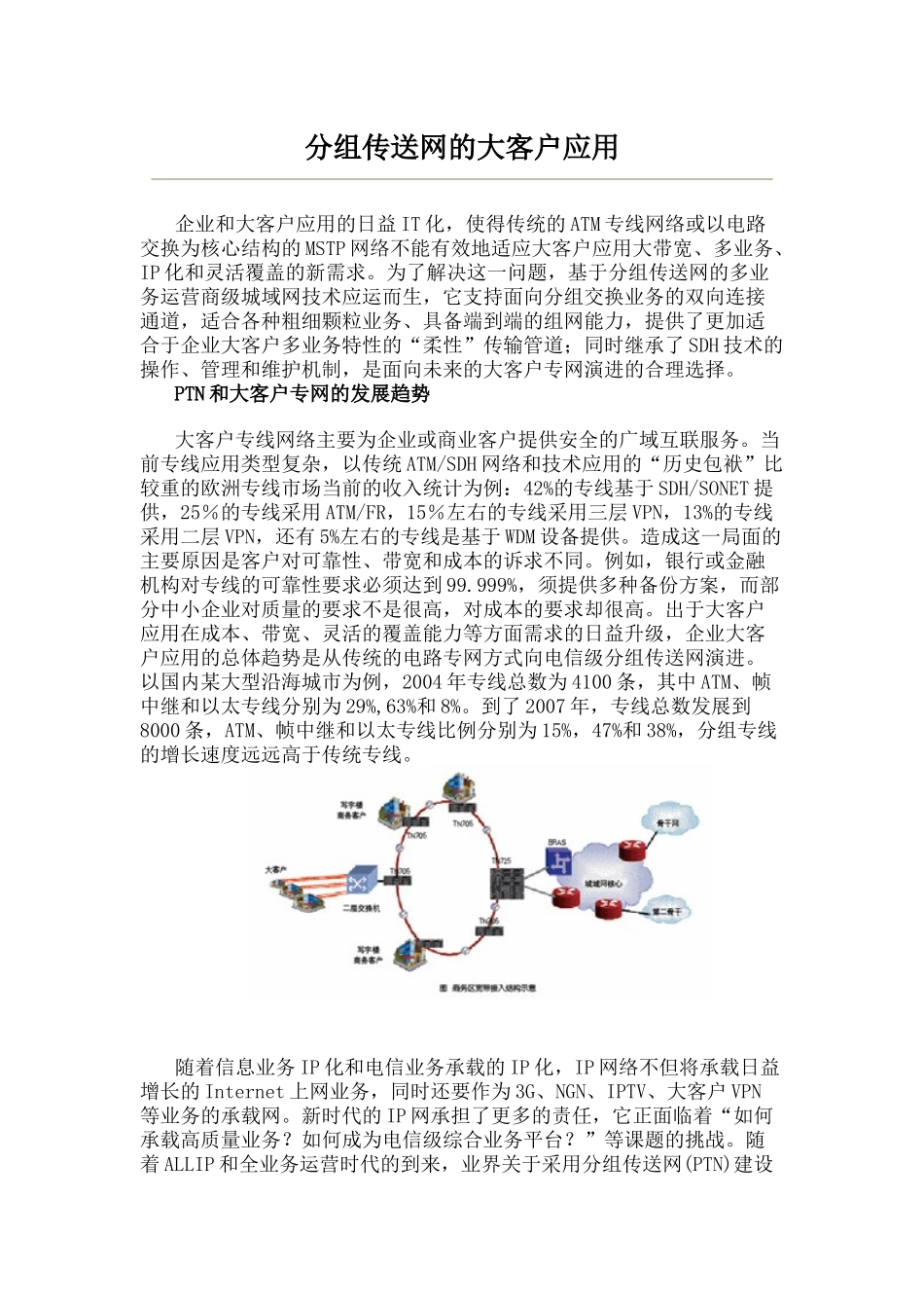 分组传送网的大客户应用_第1页