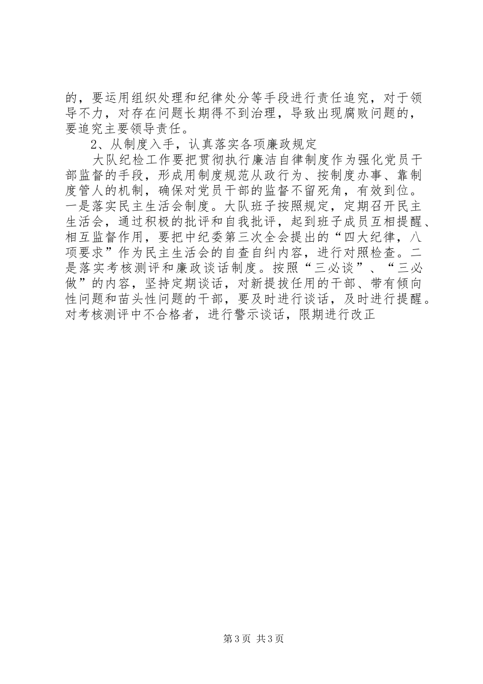 稽查大队XX年纪检工作安排_第3页