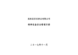 特种设备安全管理手册（DOC177页）