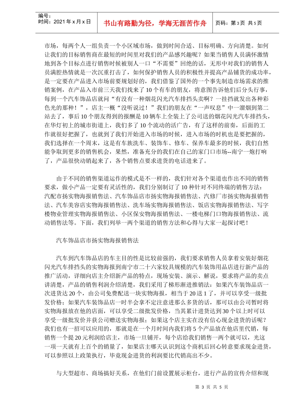 用小计谋玩转大市场汽车饰品上市策划_第3页