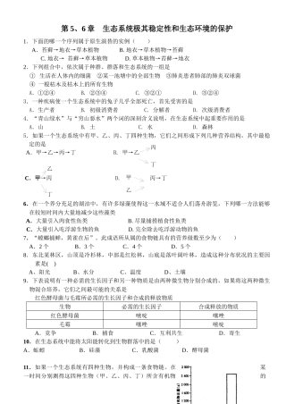 生态系统极其稳定性和生态环境的保护