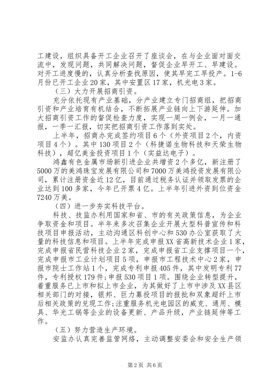 经贸办上半年工作总结及下半年工作计划_第2页