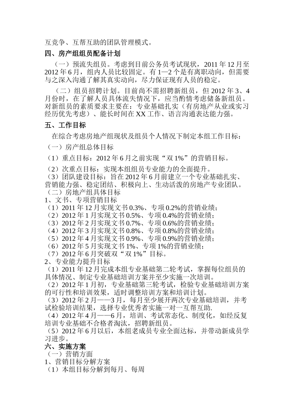 某某房地产组工作计划方案分析_第3页