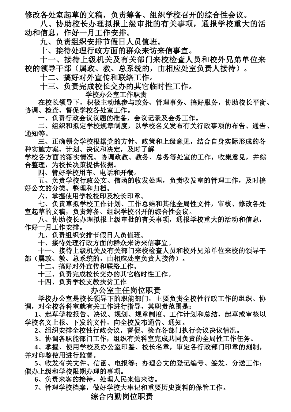 某职业学校岗位职责说明书_第3页