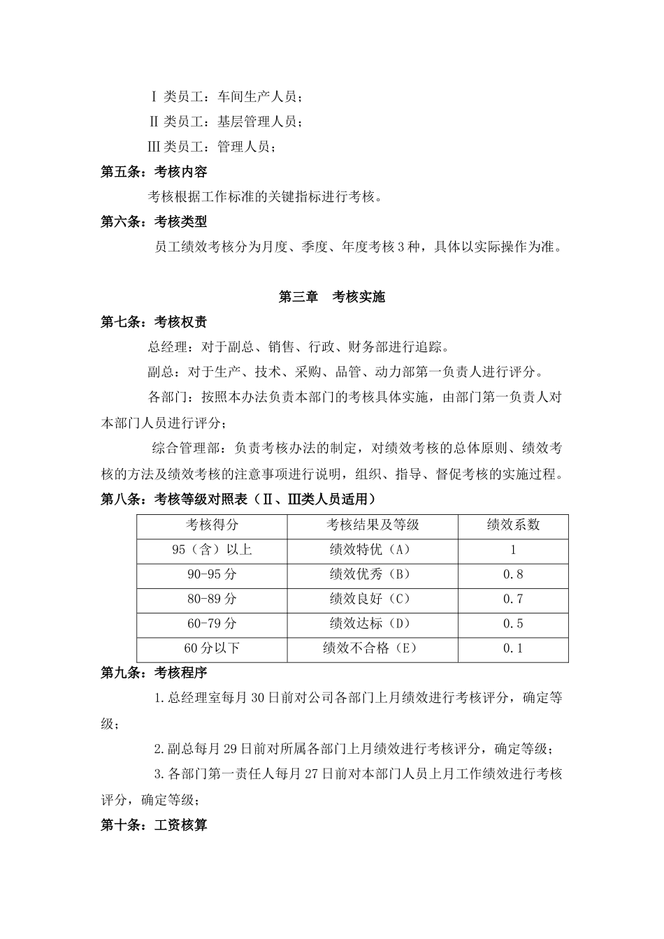 生产部绩效考核管理办法_第2页