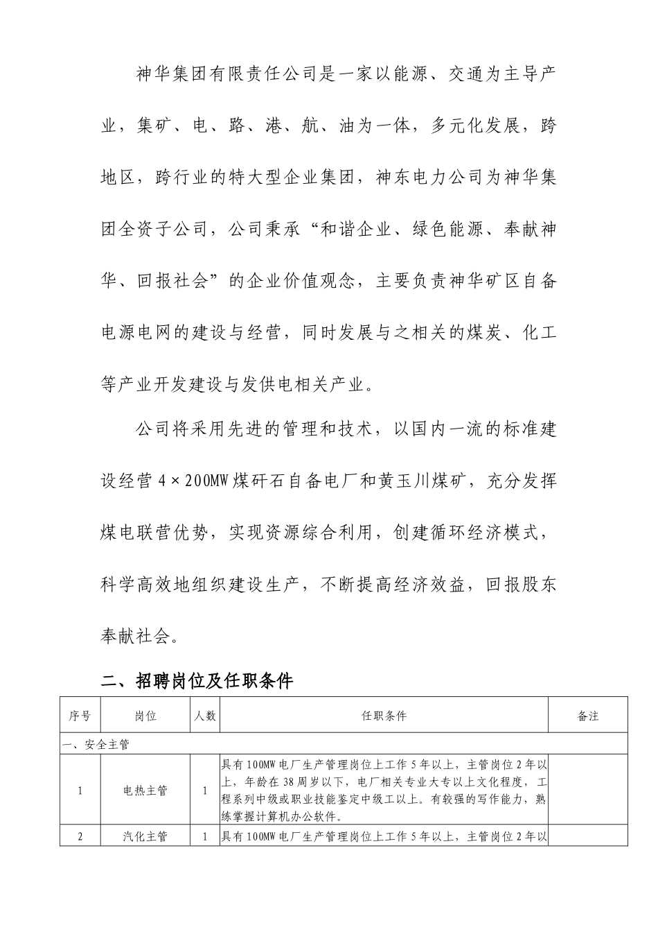神华亿利能源有限责任公司招聘简章_第2页