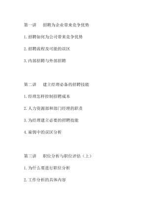 张晓彤的《招聘面视技巧》讲义