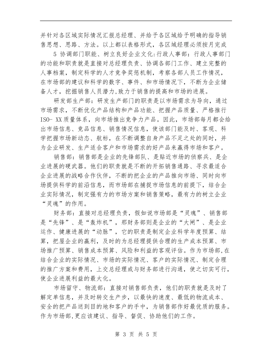 2024年市场部经理工作计划范例_第3页