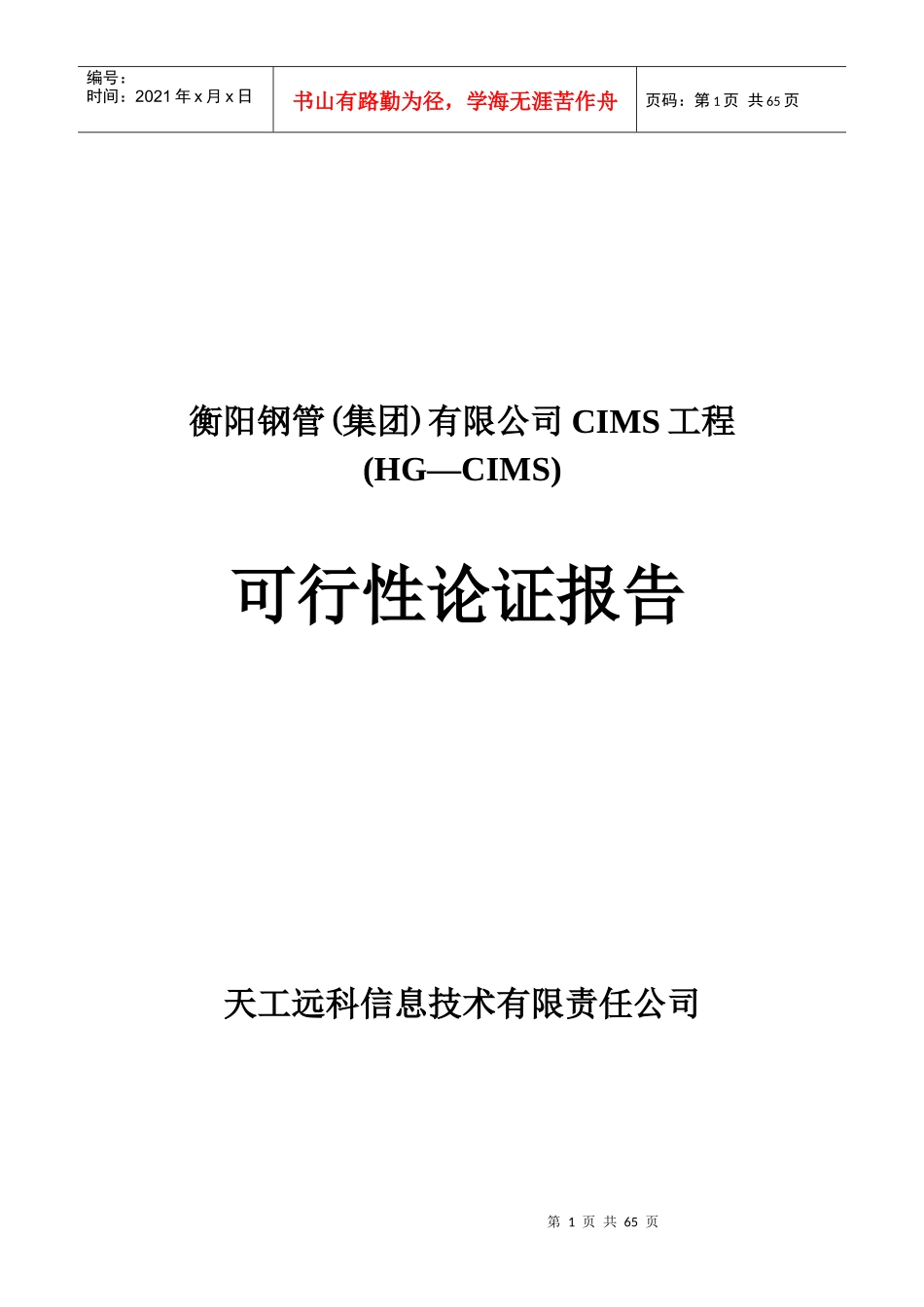 钢管工程可行性论证报告_第1页