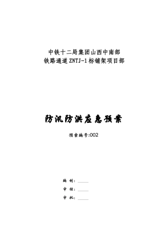 防汛防洪应急预案04